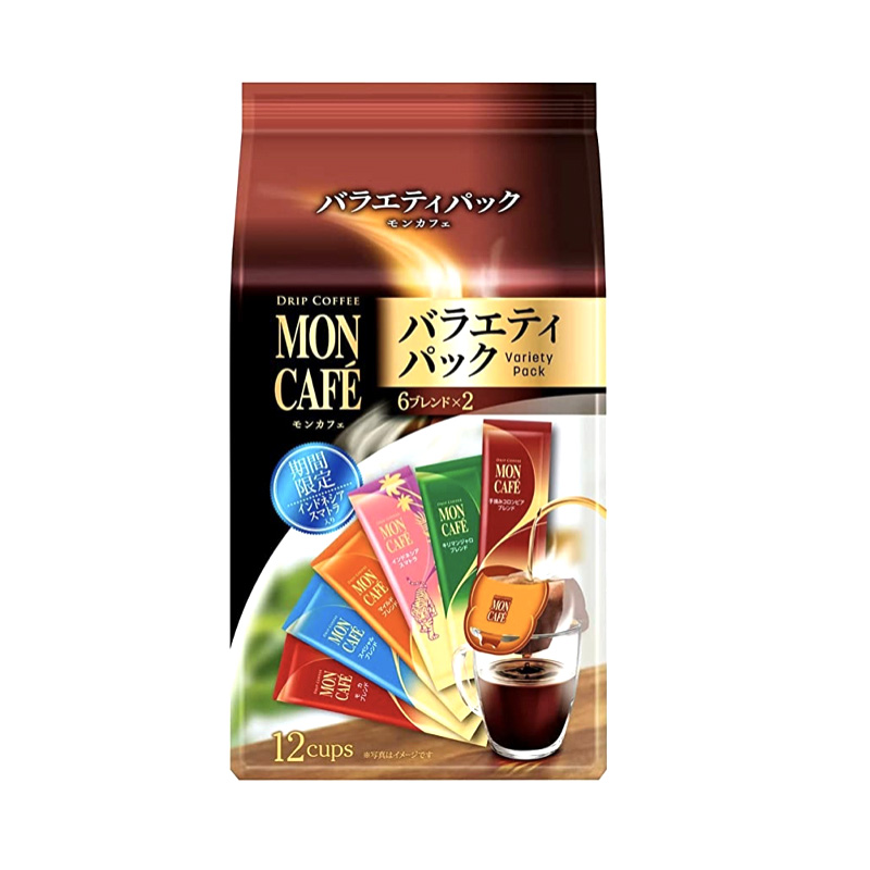 日本进口MON CAFE滴漏滤挂式挂耳咖啡包美式黑咖啡粉浓郁醇香包邮 - 图1