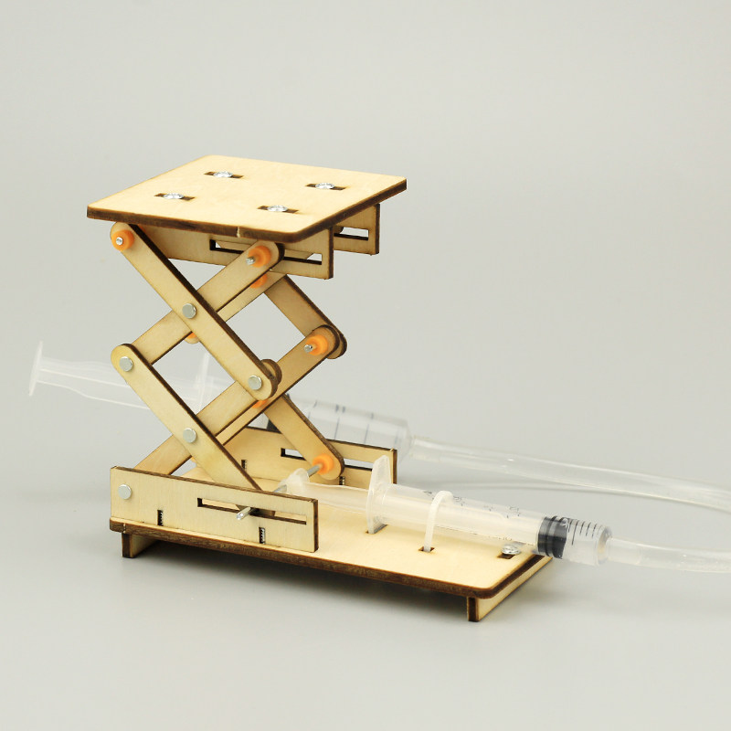 科学小发明制作儿童手工科技作品液压升降台物理玩具diy科教玩具