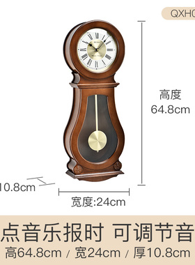 精工日本音乐欧式风客厅时钟实惠