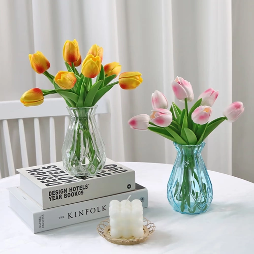 Слишком очень нравится!Высоко -громкий тюльпан поддельный цветочный моделирование цветочный букет гостиная сухой цветочный дисплей дома цветочные маленькие украшения