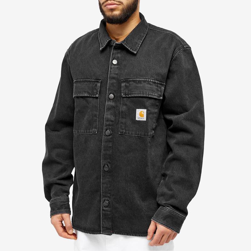 全球代购 Carhartt WIP Manny外套男式专柜新款黑色牛仔夹克 - 图3