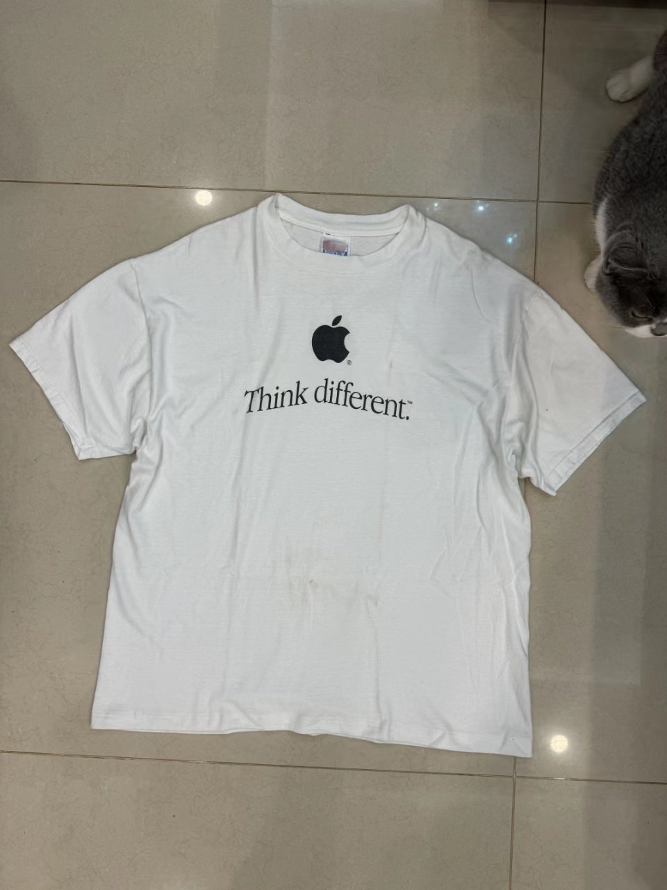 MRLEE independent style Apple's alternative thinking subversive think different printed short-sleeved T-shirt