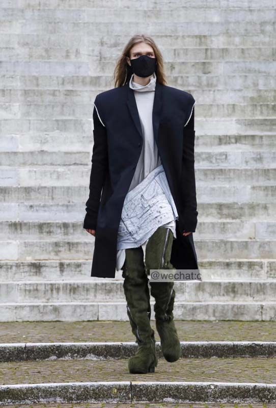 MRLEE independent style ro 21WF juBMO tatiln. Spliced cashmere sleeves wide shoulder windbreaker