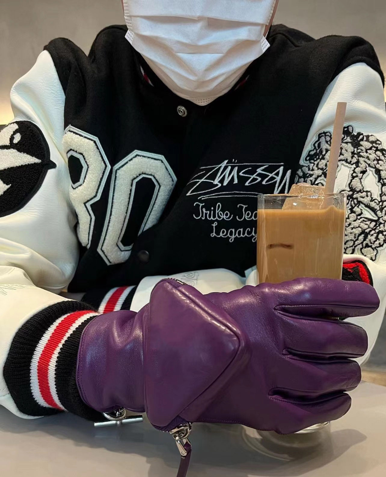 MRLEE independent style super heavy show imported sheepskin retro zipper pocket gloves wookvibe same style
