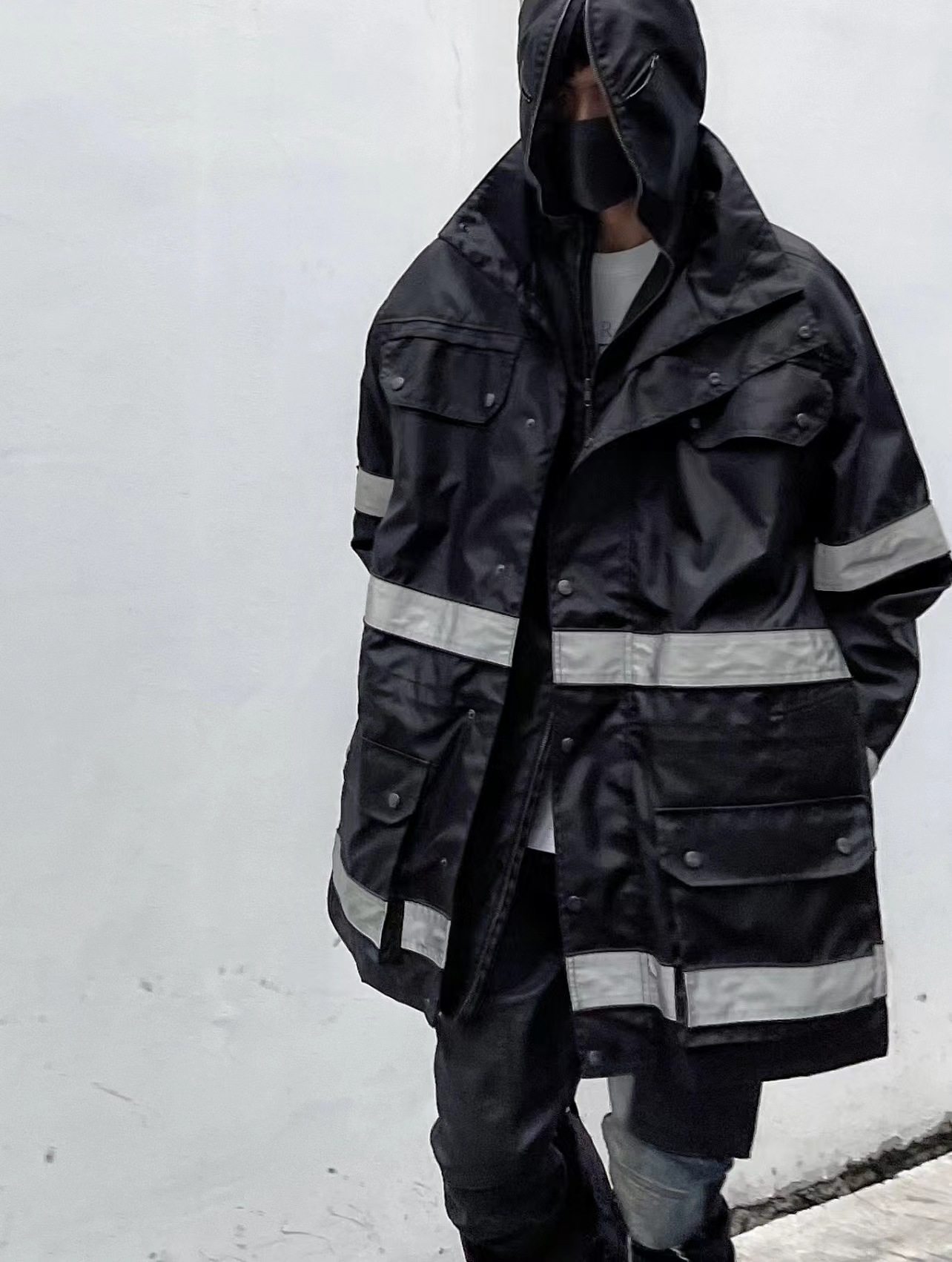 Vetements Black Mask Hood Parka