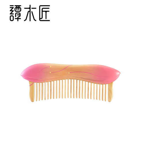 谭木匠正品礼盒山茶花系列  女士长发专用按摩护发蓬松创意礼物梳 - 图0