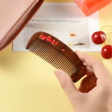 谭木匠 Подлинный лакир искусство натуральное деревянное расческа в вишне -красной вишне -персике Peach Special Care Clopp Scalp Meridian Massage Massage
