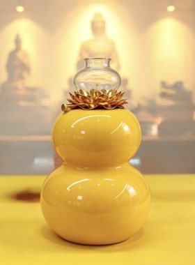 防风葫芦造型酥油长明灯佛前灯架