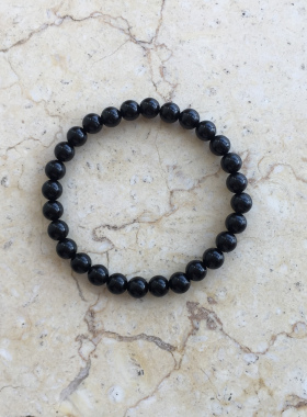 天然黑曜石情侣手链百搭