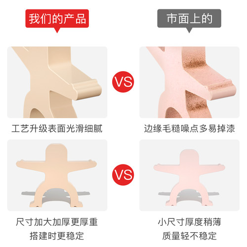 儿童大力士叠叠乐积木层层叠罗汉平衡堆高宝宝益智玩具木质小人偶 - 图1