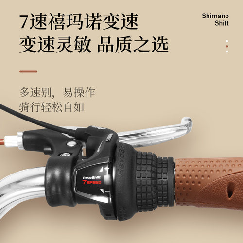 官方旗舰店富士达自行车女式款学生代步超轻便通勤买菜车复古单车 - 图2