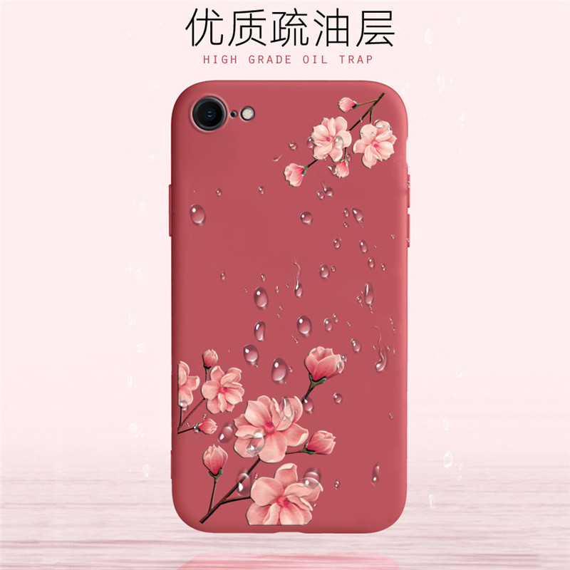 兰花适用于iPhone11ProMax手机壳苹果XS全包镜头7/8plus精孔6splus硅胶13pro女款i12mini防摔磨砂XR保护套SE2-图1