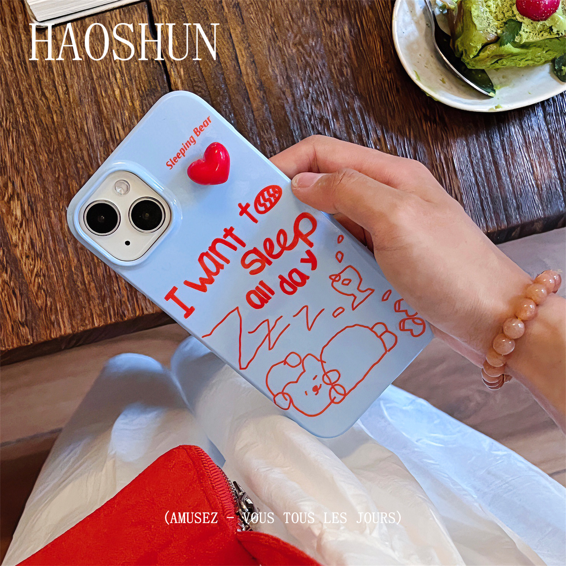 睡觉日适用于三星S25Ultra光面菲林硬壳S23+小众S21Ultra半包s22手机壳S24ultra/s23ultra三星s24+保护套创意 - 图0