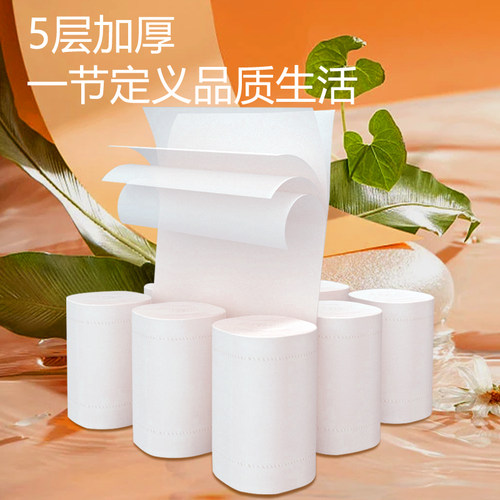 顺清柔卫生纸橙A卷纸3kg*2提家用无芯大卷纸实惠装厕纸手纸 - 图2