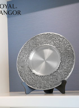 皇家雪兰莪royal selangor盘子锦绣东南风马来西亚锡器摆件纯手工
