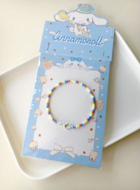 三丽鸥米珠记忆钢圈手链高颜值可爱小众少女闺蜜手串饰品小清新