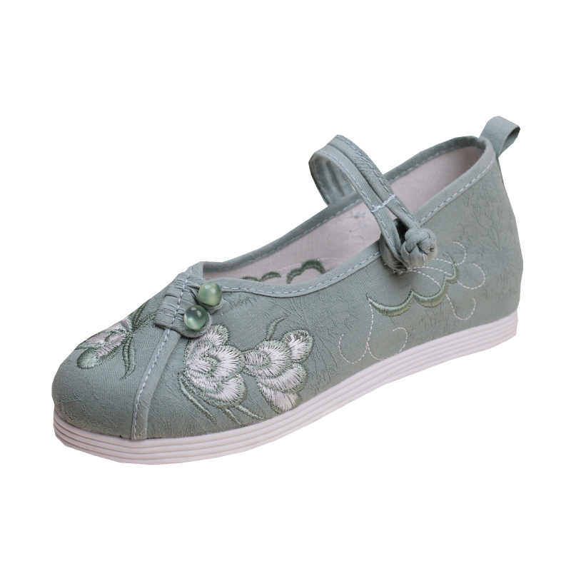 古风汉服鞋子女中国风旗袍鞋茶艺师女士圆头绣花鞋坡跟老北京布鞋,淘宝优惠券,粉丝福利购,淘宝优惠卷