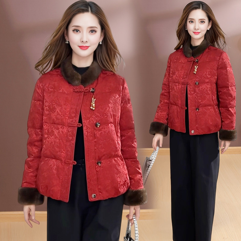 今年流行国风短款羽绒服女25冬装新款小个子妈妈装新中式加厚外套,淘宝优惠券,粉丝福利购,淘宝优惠卷