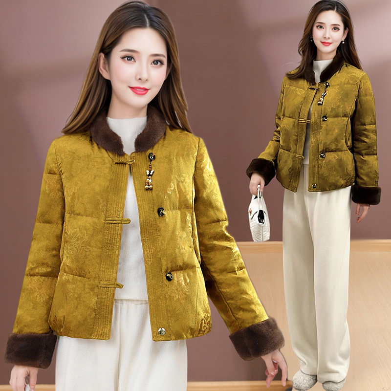 今年流行国风短款羽绒服女25冬装新款小个子妈妈装新中式加厚外套,淘宝优惠券,粉丝福利购,淘宝优惠卷
