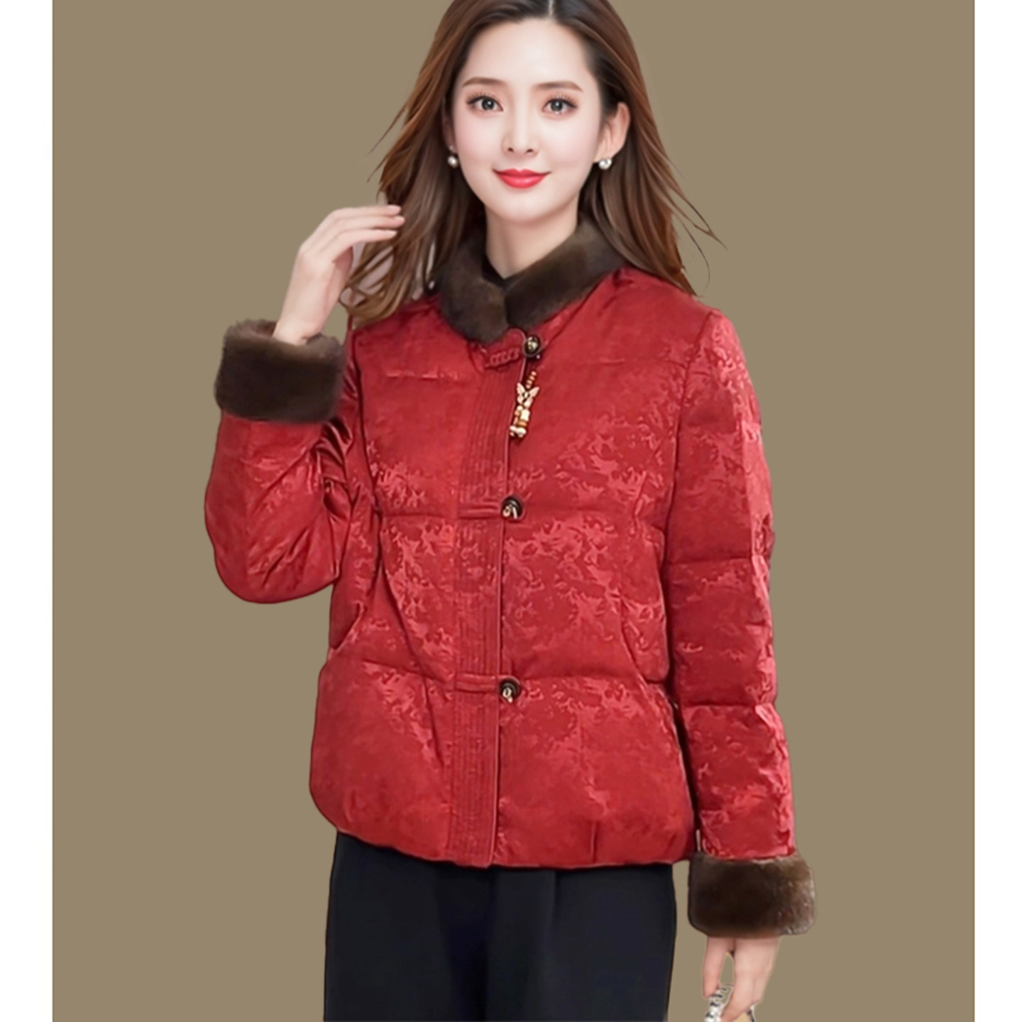 今年流行国风短款羽绒服女25冬装新款小个子妈妈装新中式加厚外套,淘宝优惠券,粉丝福利购,淘宝优惠卷