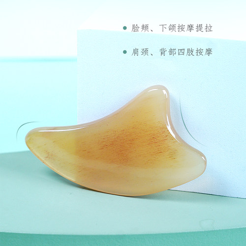 黄牛角刮痧板面部美容全身通用刮脸板提拉眼部拨筋棒脸部专用神器 - 图3