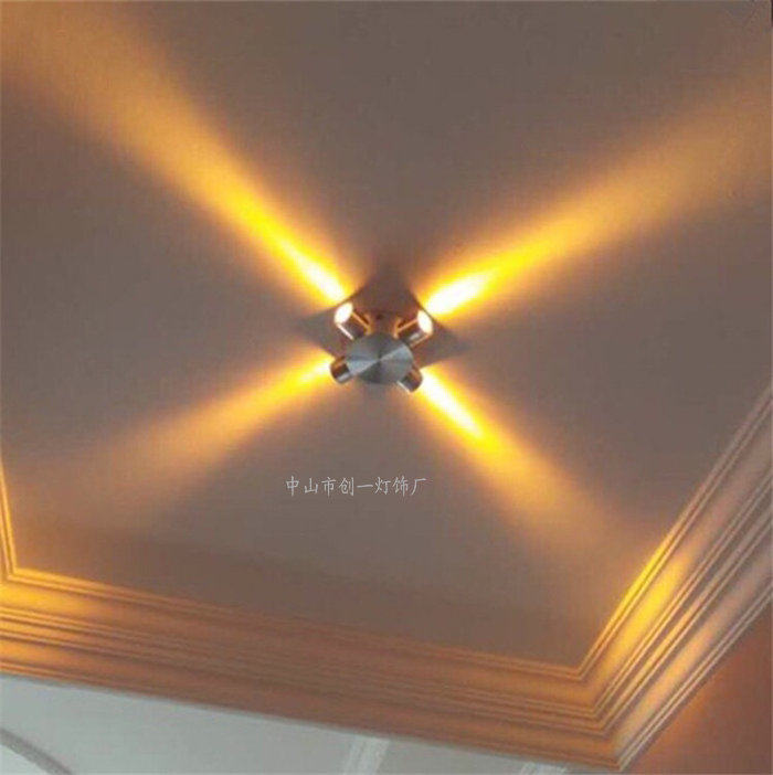 四头个性led聚光射灯十字星光灯过道走廊天花灯酒吧KTV墙壁造型灯,淘宝优惠券,粉丝福利购,淘宝优惠卷