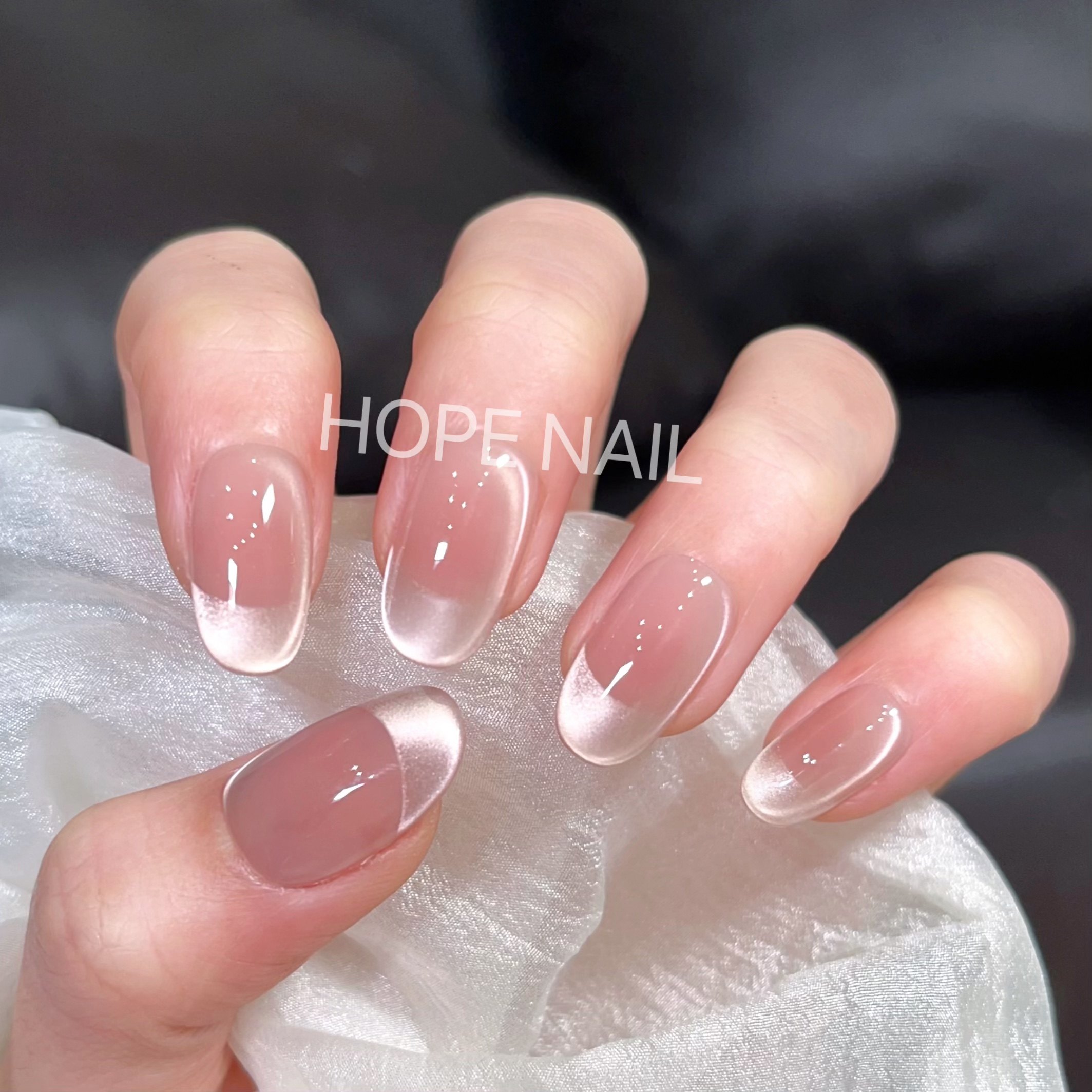 【桃桃乌龙】温柔裸色腮红法式猫眼手工穿戴甲高级感显白美甲贴片,淘宝优惠券,粉丝福利购,淘宝优惠卷