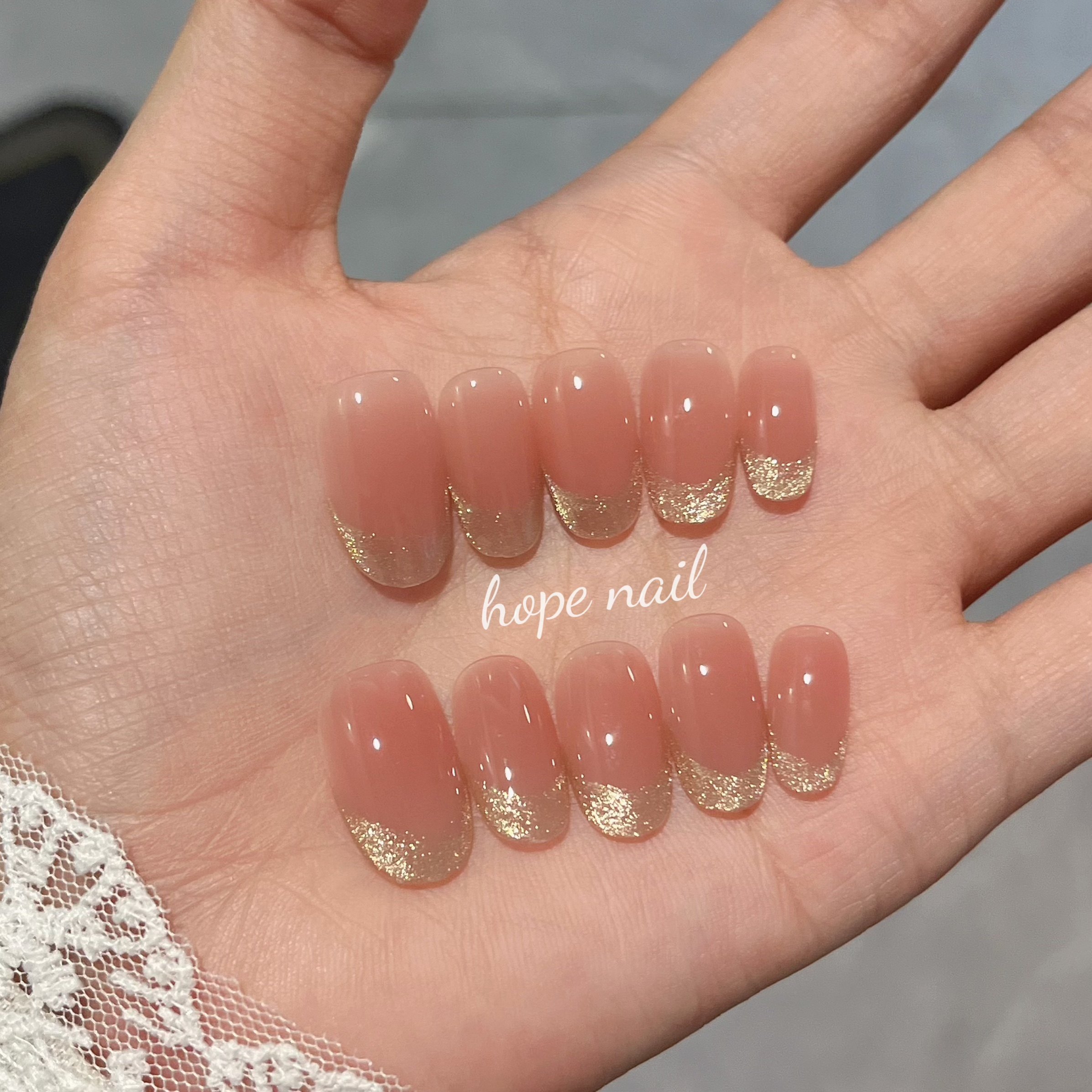 【秋日茶会】高品质纯手工穿戴甲法式腮红金色猫眼纯欲风美甲成品,淘宝优惠券,粉丝福利购,淘宝优惠卷