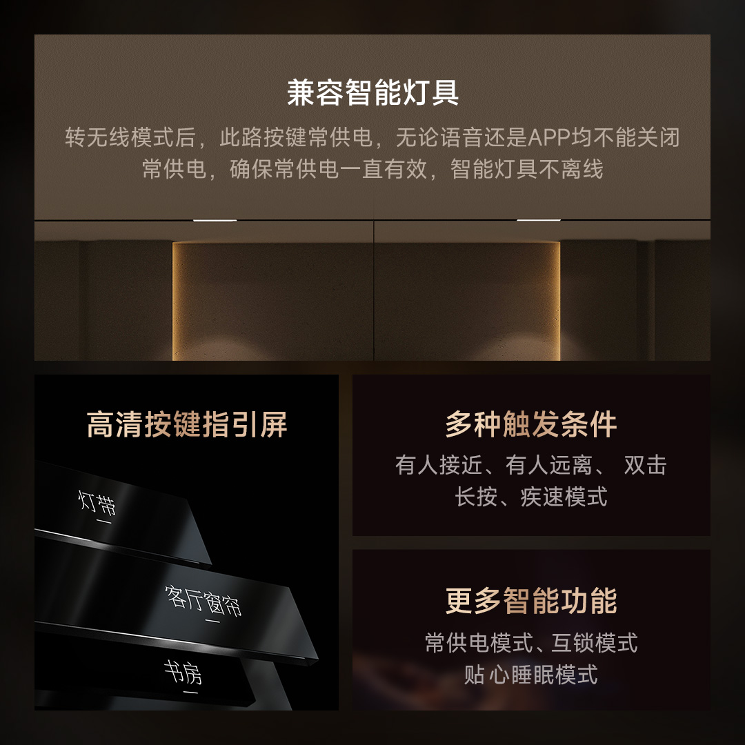 linptech已接入米家APP智能开关E2PRO屏显自定义按键Mesh2.0双控 - 图3