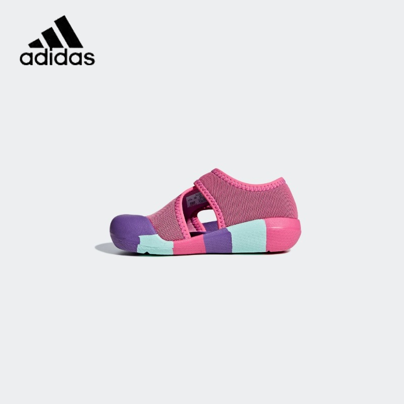 正品Adidas阿迪达斯儿童鞋23夏季男女童魔术贴舒适运动凉鞋D97198
