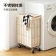 Stainless steel foldable and removable dirty laundry basket with wheels