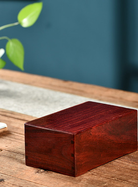 独板红木首饰盒木质收藏盒榫卯结构机关盒高档文玩把件玉器收纳盒