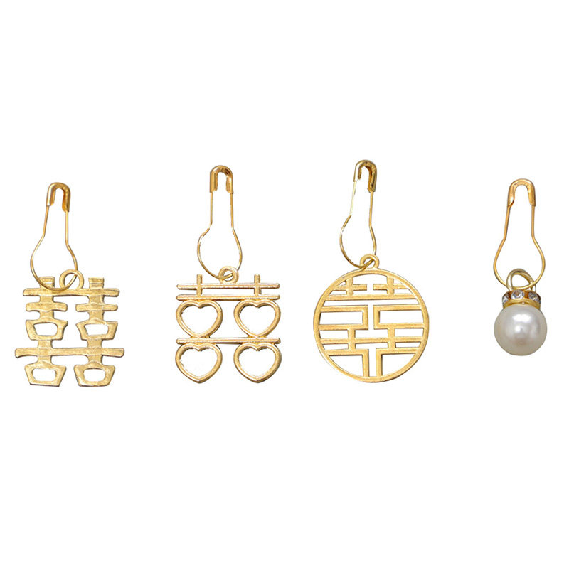1314金属喜字吊坠珍珠别针喜糖盒配件吊牌礼盒挂件中式金色结婚礼,淘宝优惠券,粉丝福利购,淘宝优惠卷