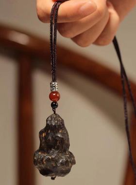 越南芽庄黑棋楠沉香奇楠男女吊坠随型黑油老料沉香挂件沉香手把件