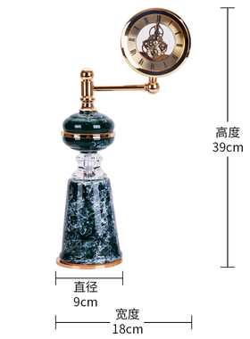 北欧时钟摆件轻奢高档欧式陶瓷金属客厅电视柜书架酒柜跋涉工艺i.
