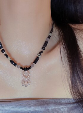 新中式复古新款祥云铃铛项链女