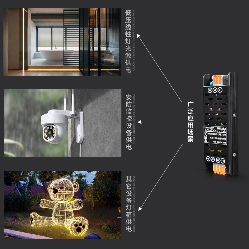 开局超薄静音变压器220V转24V家用控制器低压12V灯带灯箱开关电源 - 图2