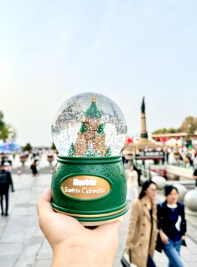 哈尔滨索菲亚教堂立体旋转飘雪水晶球旅游纪念伴手礼品精美礼盒装