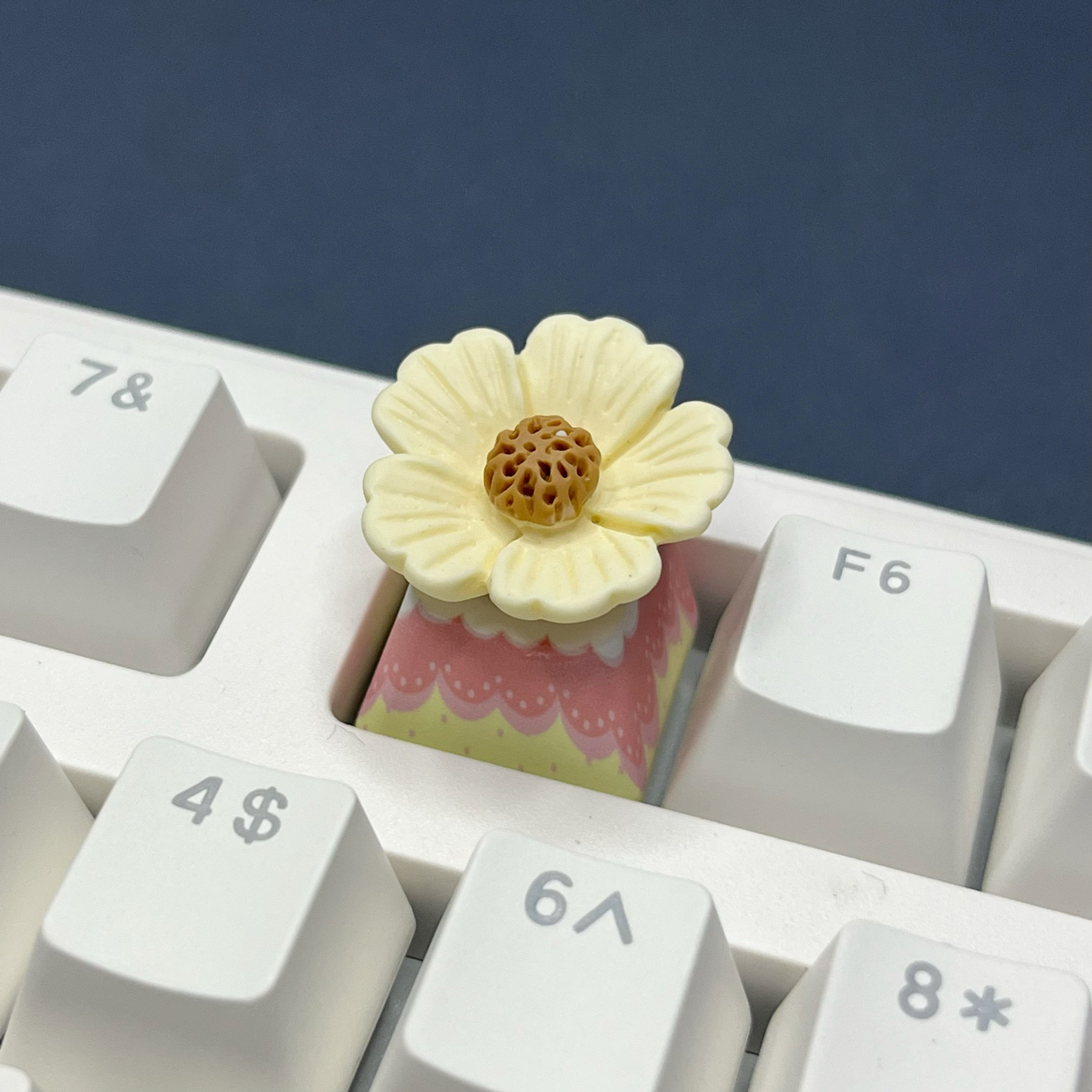 包邮创意个性花朵键帽朋克机械键盘键帽可爱高颜值少女粉樱花键帽,淘宝优惠券,粉丝福利购,淘宝优惠卷