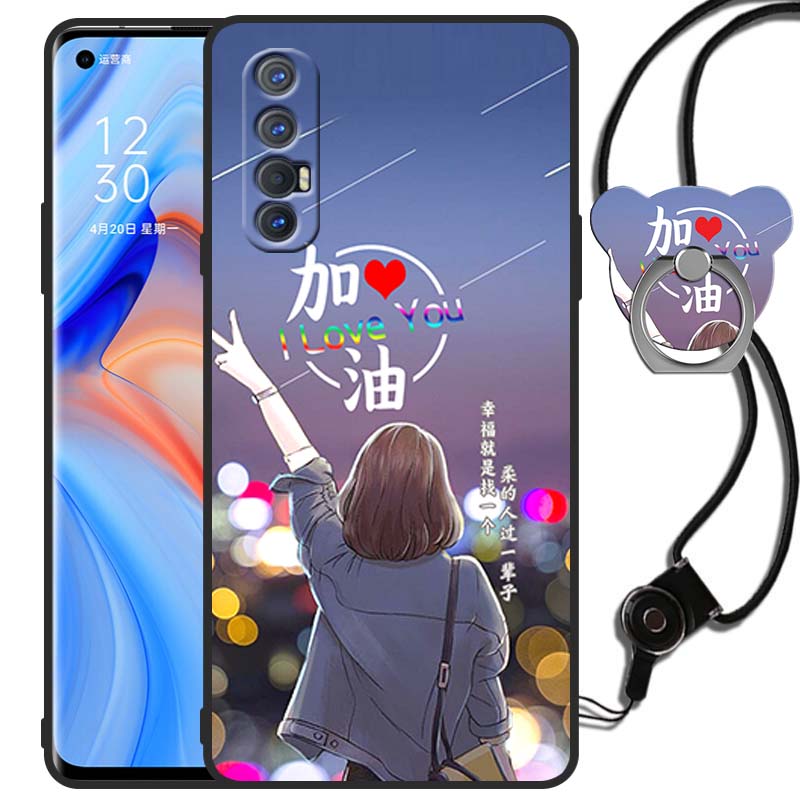 OPPOReno3Pro手机壳女款PCRM00情侣卡通opop可爱Reno3Pro硅胶磨砂外壳PCRM00全包边软0ppo防摔套Reon3Pro男潮 - 图0