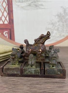 古玩杂项收藏仿古印章龙印章九子真龙印章子母章套章至尊九龙印章