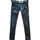 PU leather wear high waist slimming black trousers for women