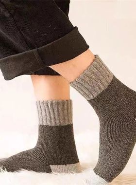 5Pairs/Lot Winter Thicken Wool Socks Men's High Quality Towe