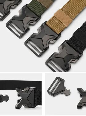 The New Men's 125cm Buckle Belt Nylon Braided Lightweight Br