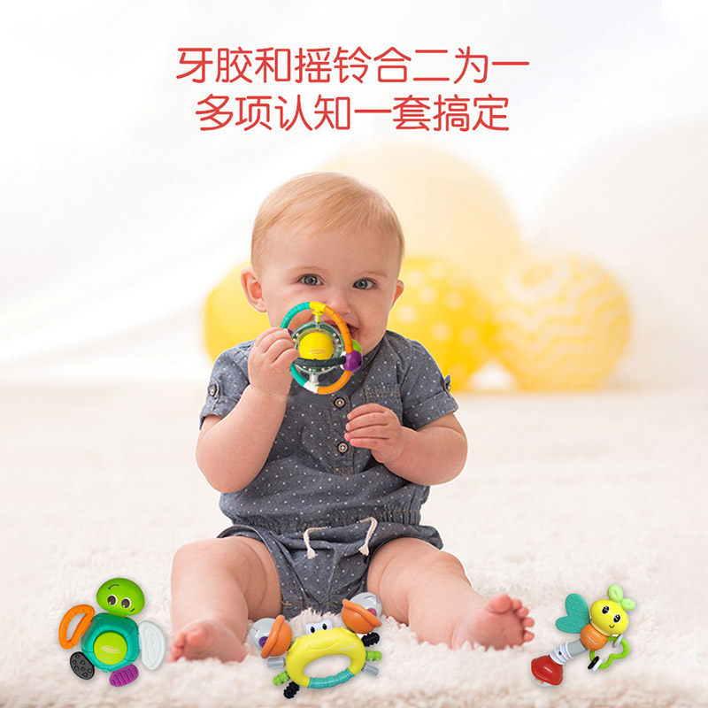 infantino美国婴蒂诺新生婴儿手摇铃动物响铃宝宝安抚抓握玩具,淘宝优惠券,粉丝福利购,淘宝优惠卷