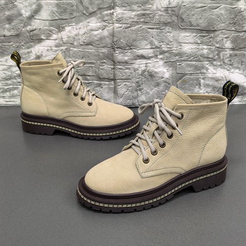 35码正品撤柜断码处理真皮马丁靴女冬季短靴系带厚底百搭休闲靴女 - 图1