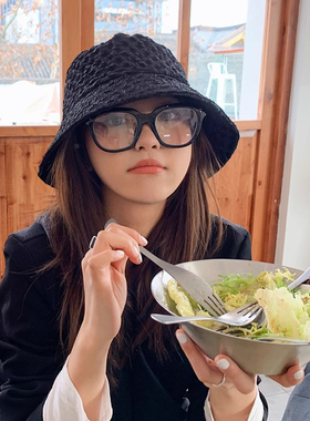 边渔夫帽女夏季遮阳防晒帽子