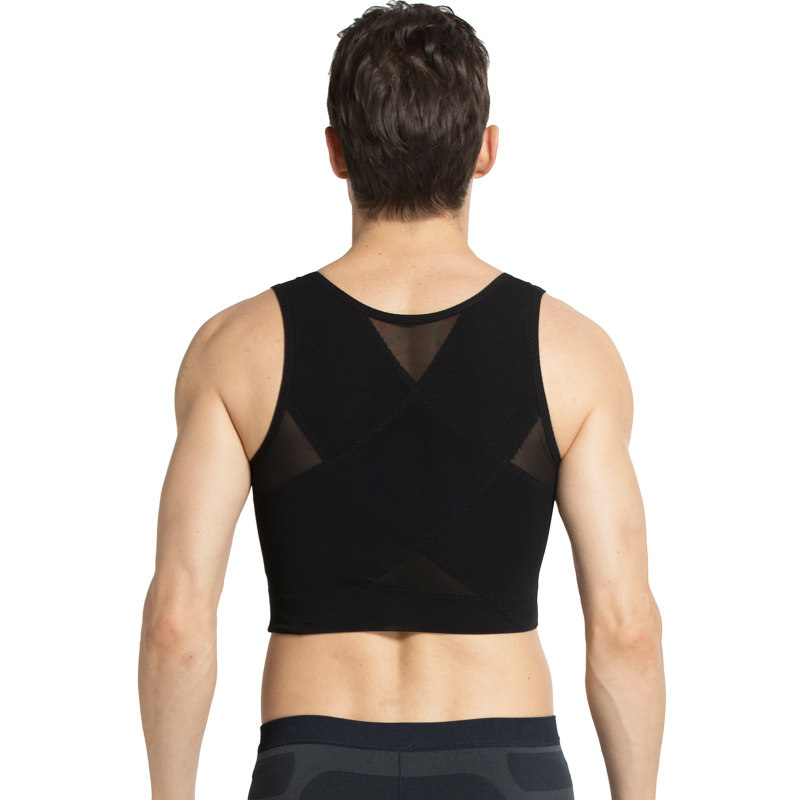 男士塑形塑胸收胸平胸绷带透气束胸 英帝麦塑身上衣