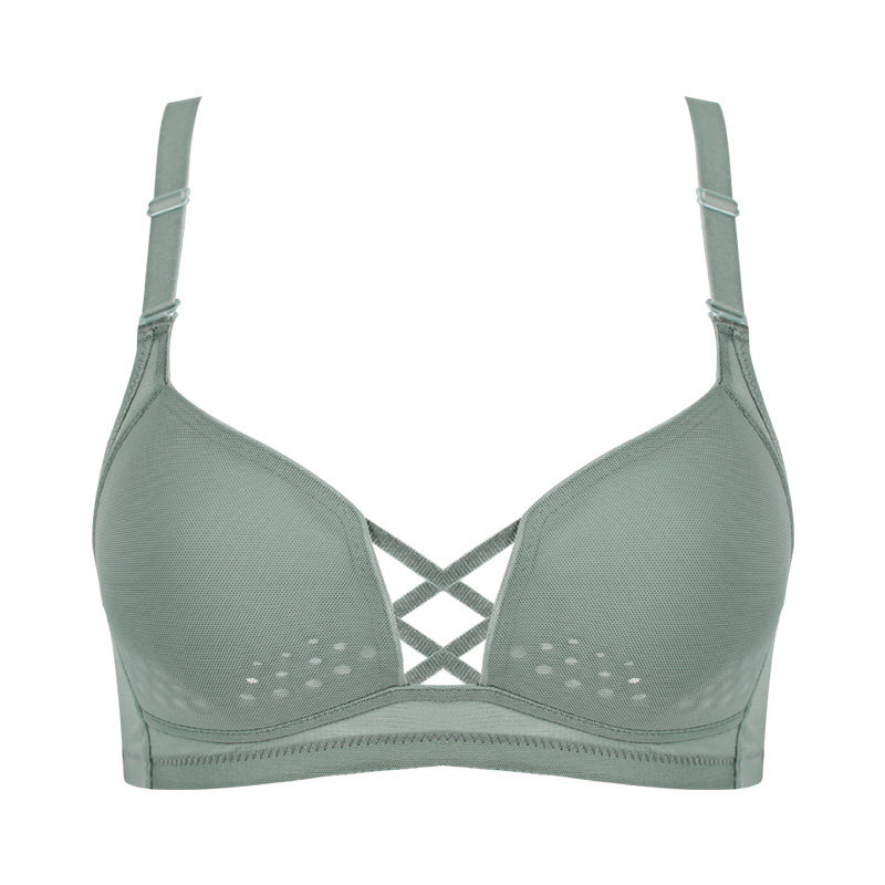 薄款内衣少女无钢圈大胸显小文胸罩 多情猫文胸