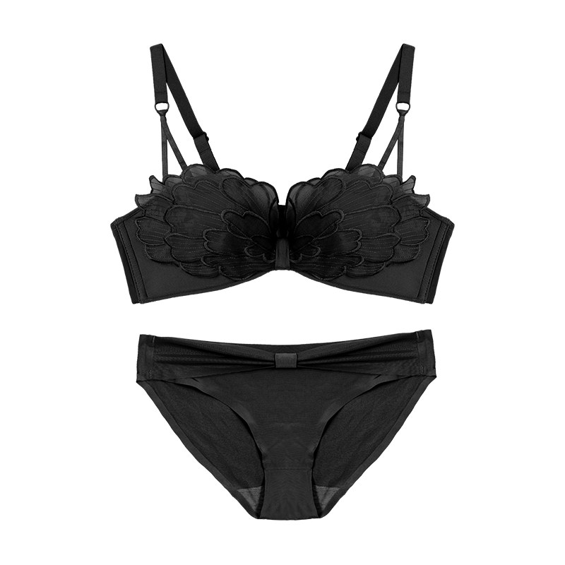 白色小胸聚拢无钢圈少女文胸罩内衣 多情猫文胸